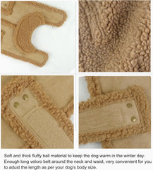 XUANQIFC dog winter jacket side fit demonstrates secure velcro closures for easy wear.