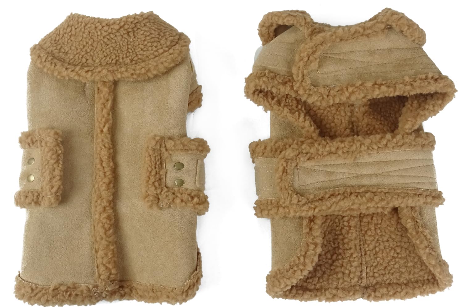 XUANQIFC dog winter jacket velcro closures close-up shows adjustable sizing for a snug fit.