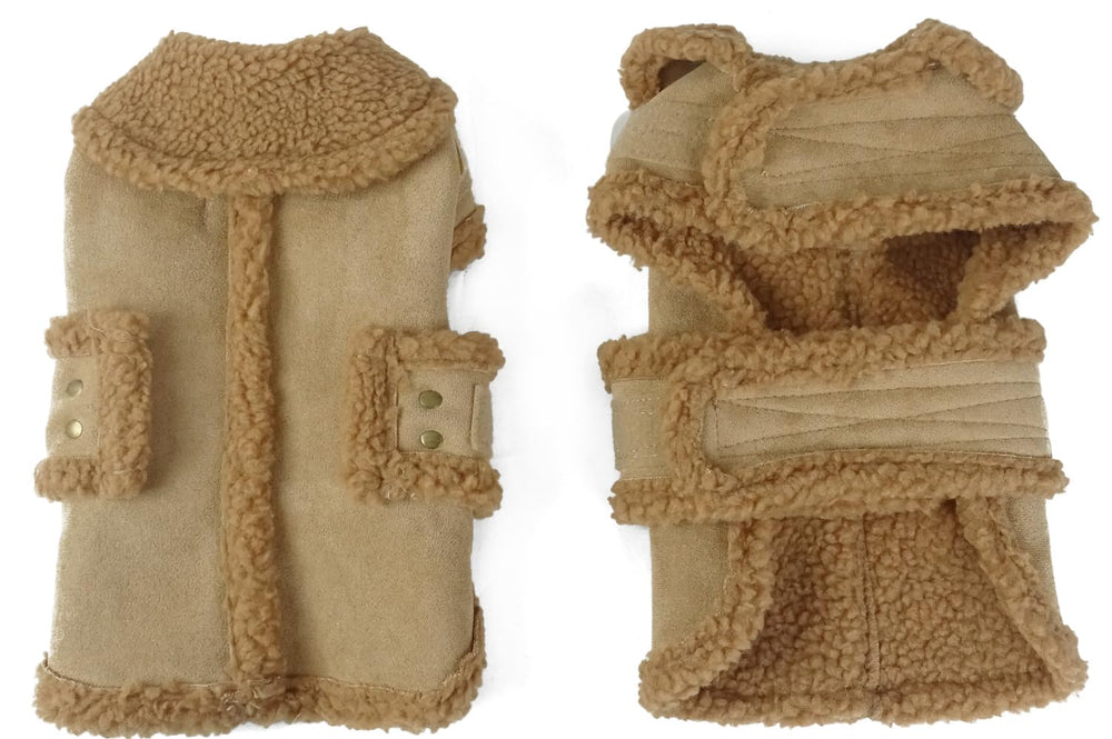 XUANQIFC dog winter jacket velcro closures close-up shows adjustable sizing for a snug fit.