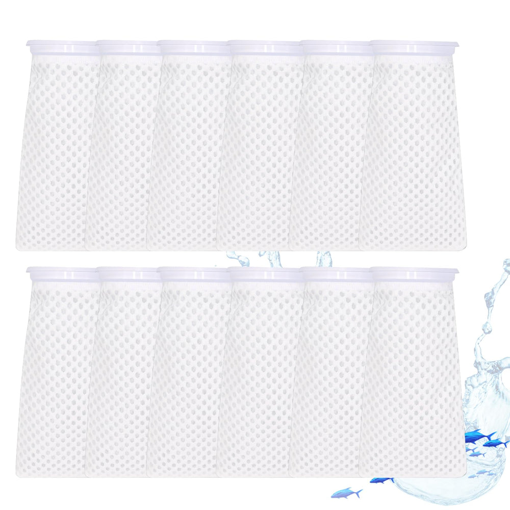XUANZIKEMAO 12-pack 4-inch filter sock ready for quick debris removal in your aquarium.