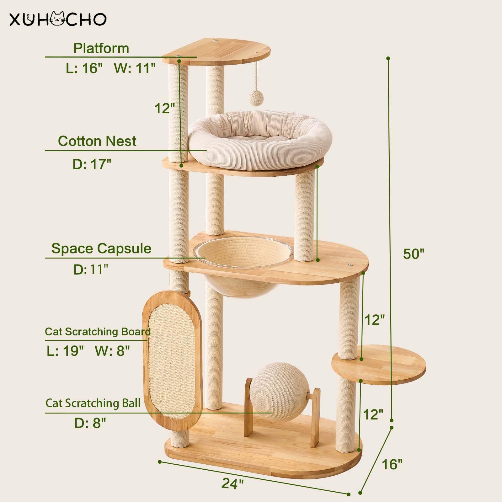 XUHOCHO ladder design invites climbing with roomy cushions.