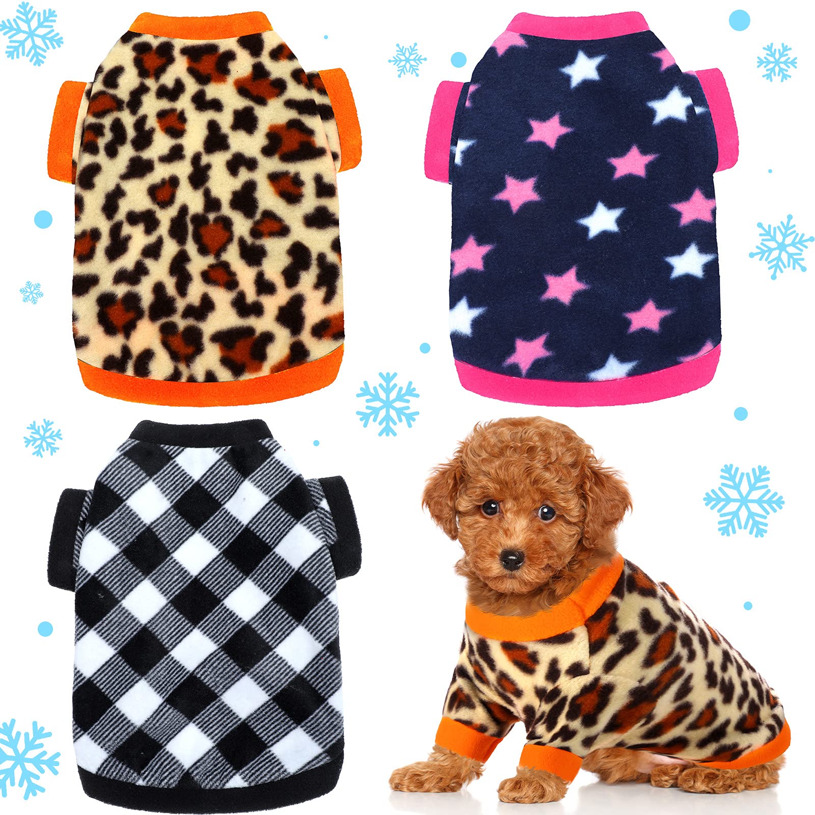 Xuniea 3-pcs dog sweaters package showing three styles for daily wear
