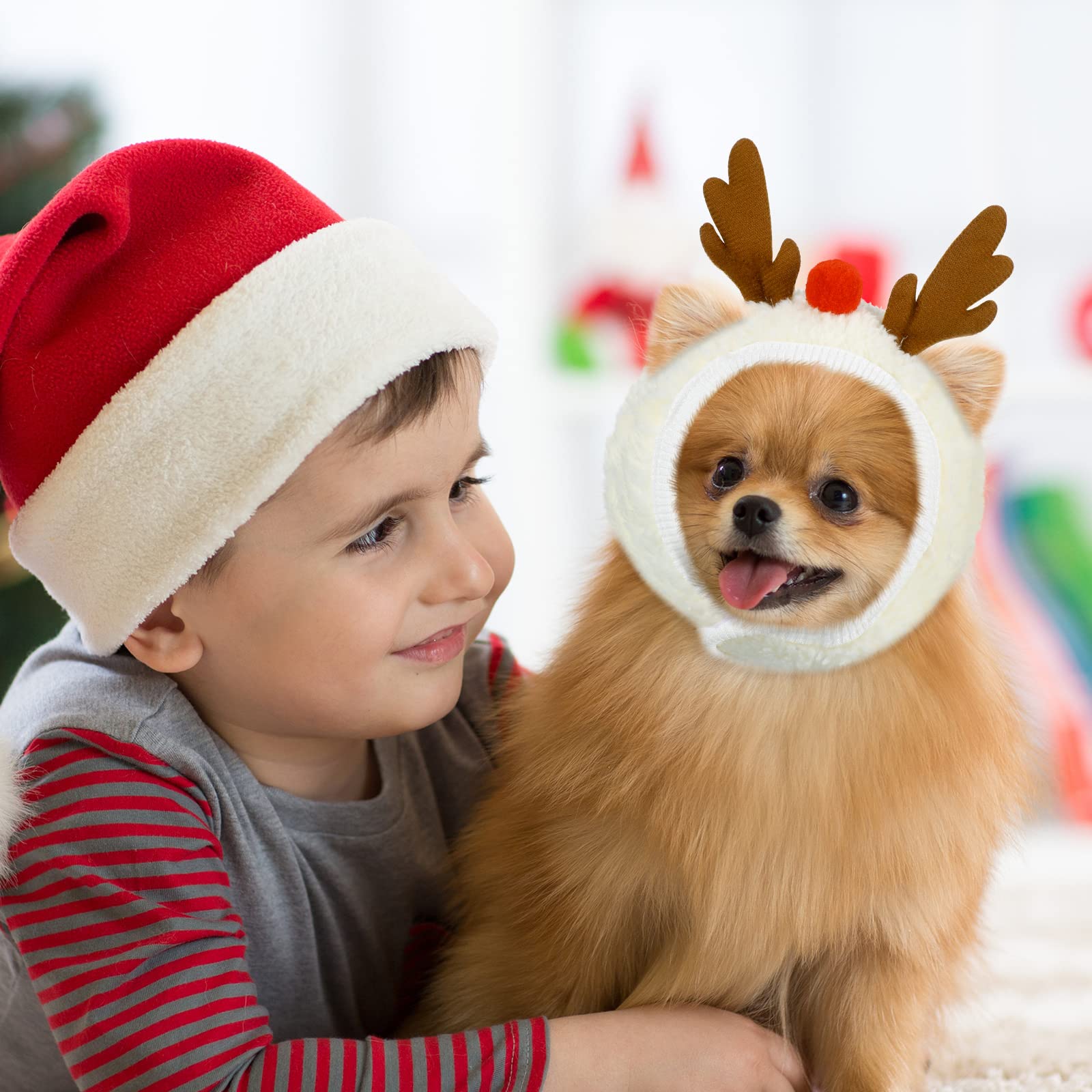 Xuniea festive pet headwear suits holiday parties and photoshoots.