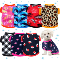 Xuniea seven-piece dog fleece sweaters package offers versatile warmth and style.