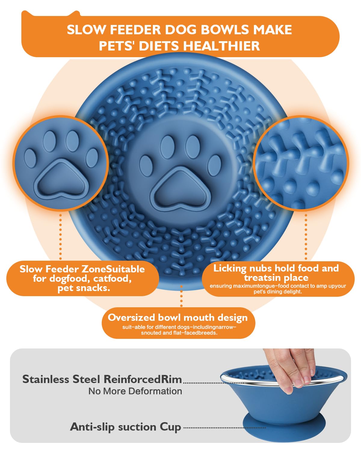 XUOEGUZ dog lick bowl BPA-free silicone safe for daily use.