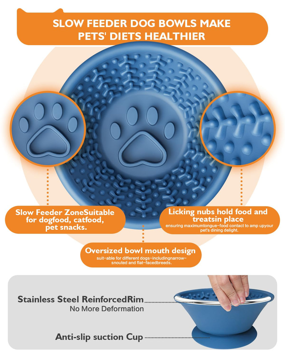 XUOEGUZ dog lick bowl BPA-free silicone safe for daily use.