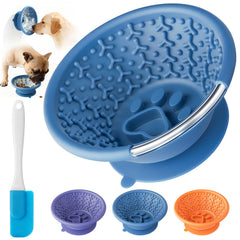XUOEGUZ dog lick bowl wide-mouth design with steel ring supports durable slow feeding.