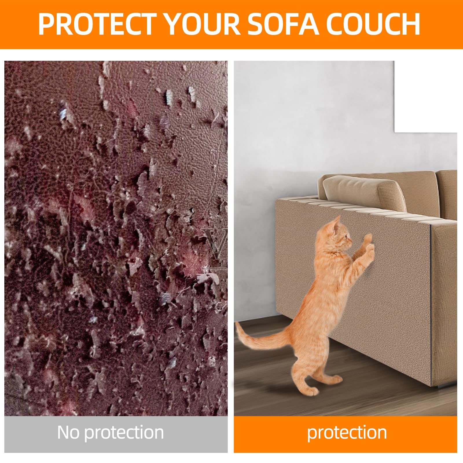 XUYEDOGLSH cat scratch mat with adhesive backing affixes securely