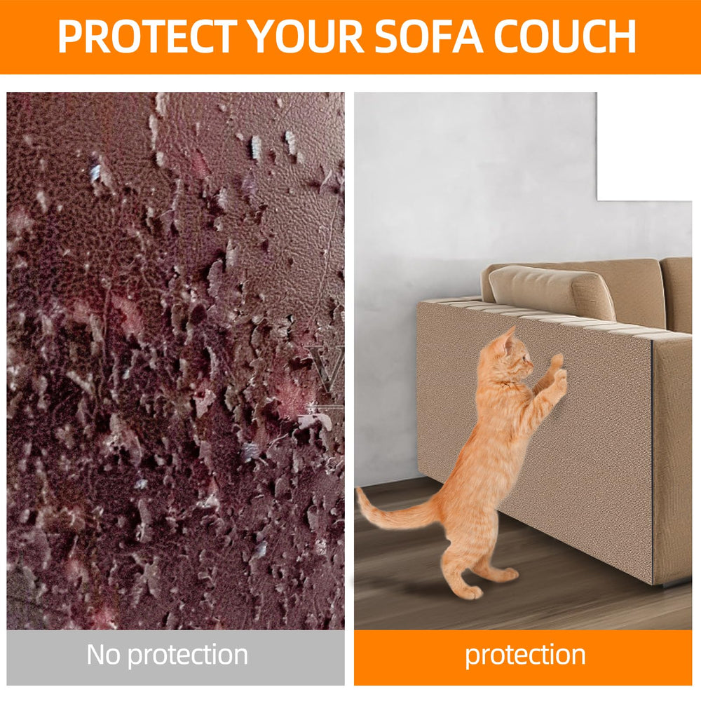 XUYEDOGLSH cat scratch mat with adhesive backing affixes securely