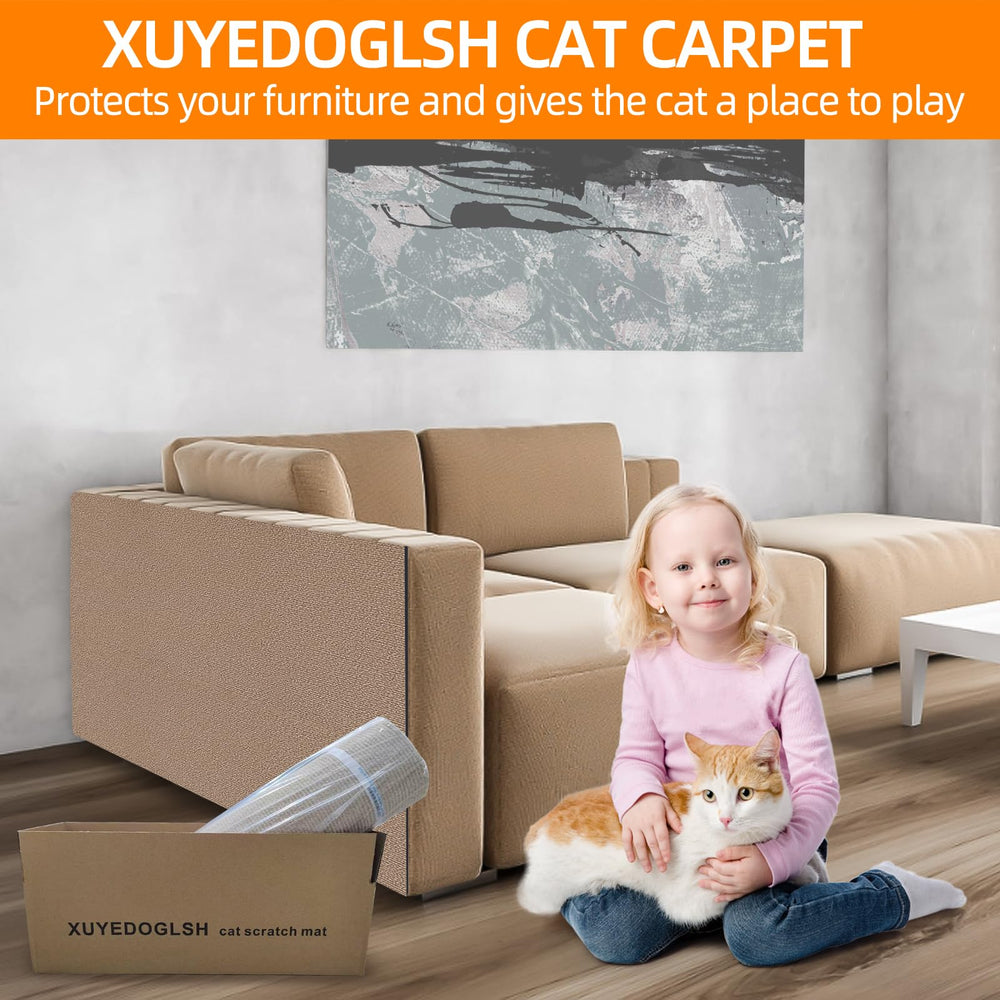 XUYEDOGLSH cat scratch mat large 78.7x15.8 inches provides broad protection