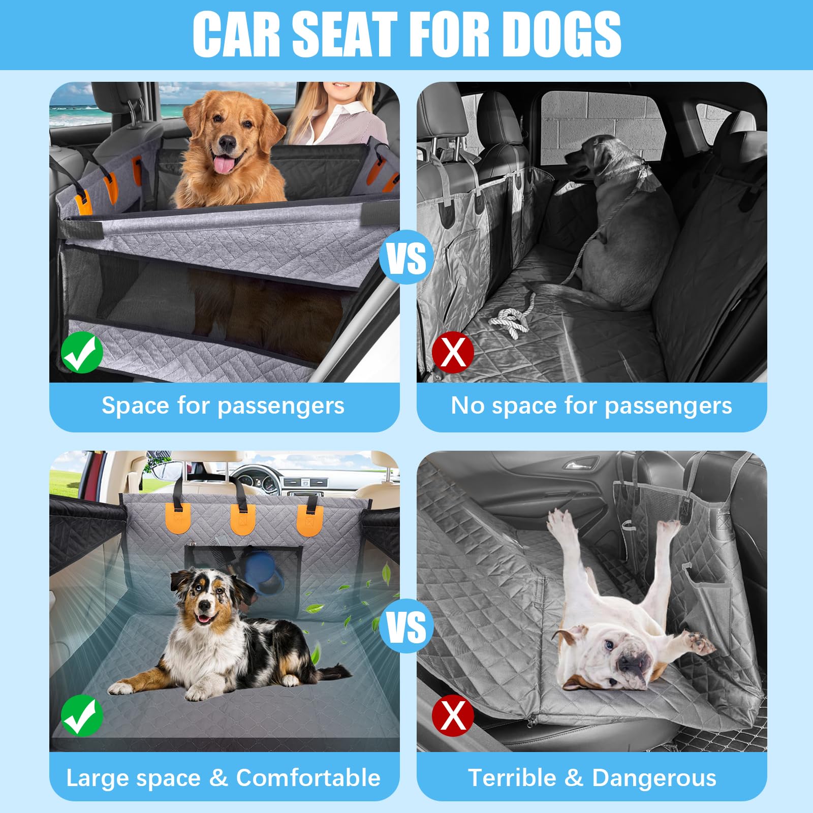 XUYEDOGLSH retractable safety leash keeps dogs secure during travel