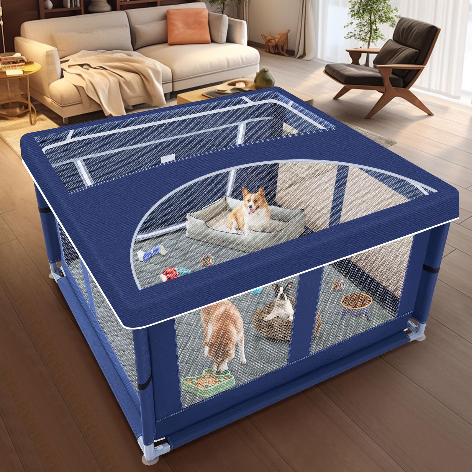 XVISHX playpen mesh closeup highlights durable high-strength nylon mesh.