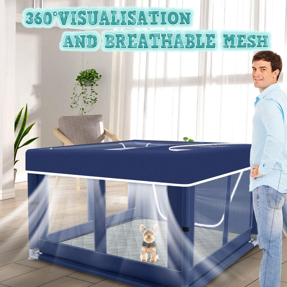 XVISHX playpen thickened tubes ensure stable, sturdy construction.