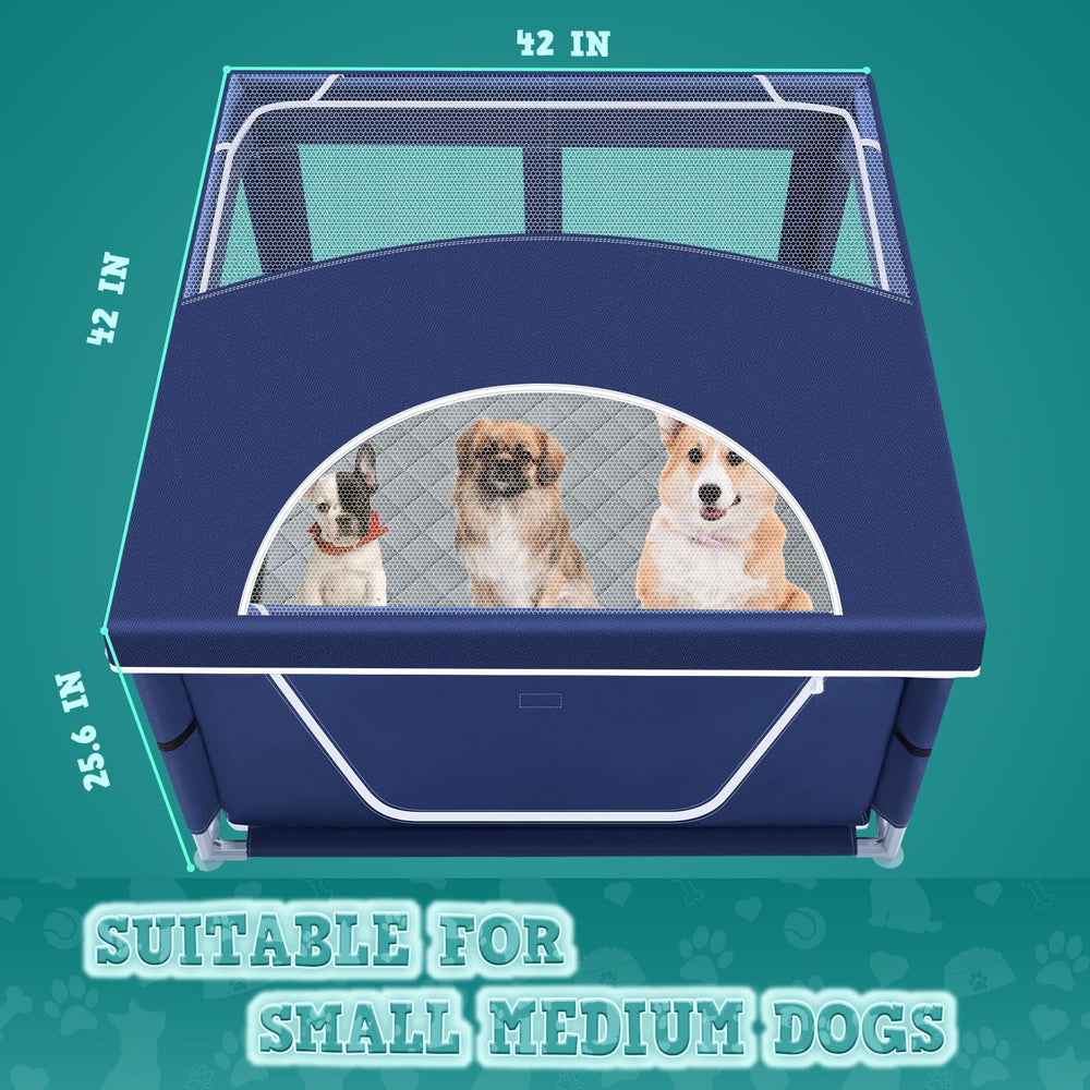 XVISHX puppy playpen breathable design keeps pets visible and comfortable.