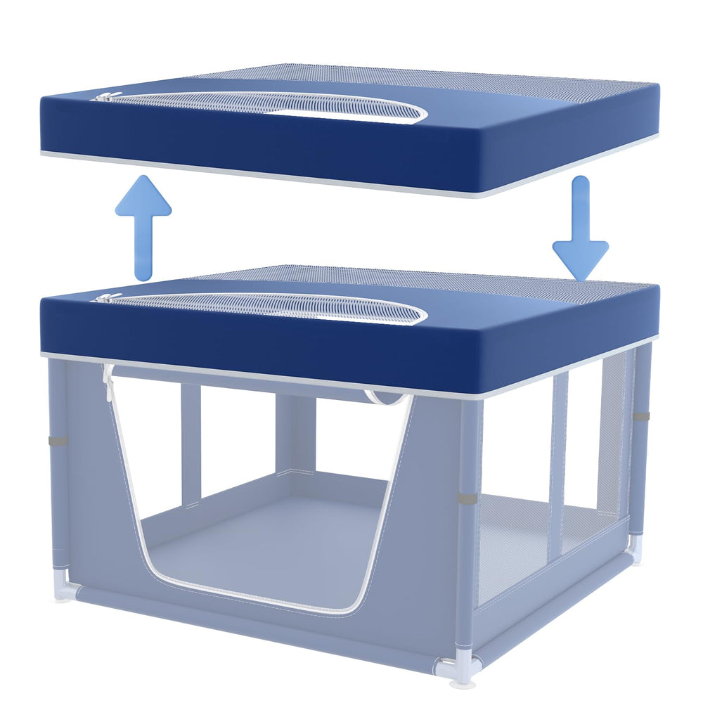 XVISHX puppy playpen cover demonstrates easy-to-install fit for 42x42 pens