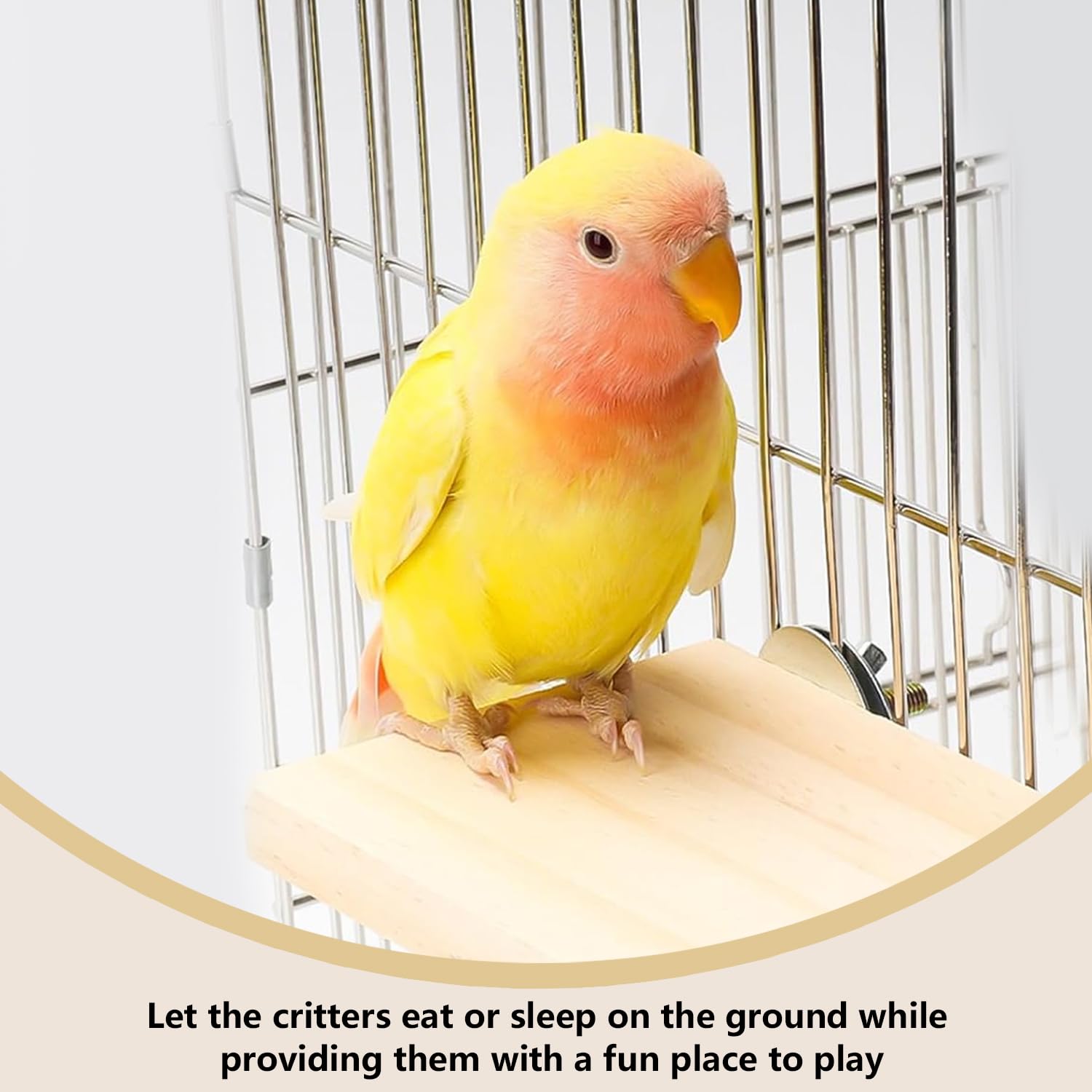 Xvnoesza small-animal-climbing-platform-wood-2 — stable platform for birds and small pets.