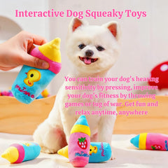 XWTMIM plush dog baby bottle toy embroidery duck and strawberry design boosts visual engagement