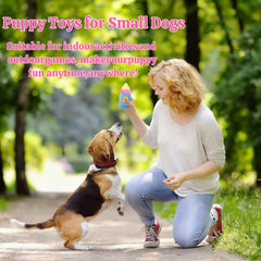 XWTMIM plush dog baby bottle toy two-pack pink blue promotes shared playtime