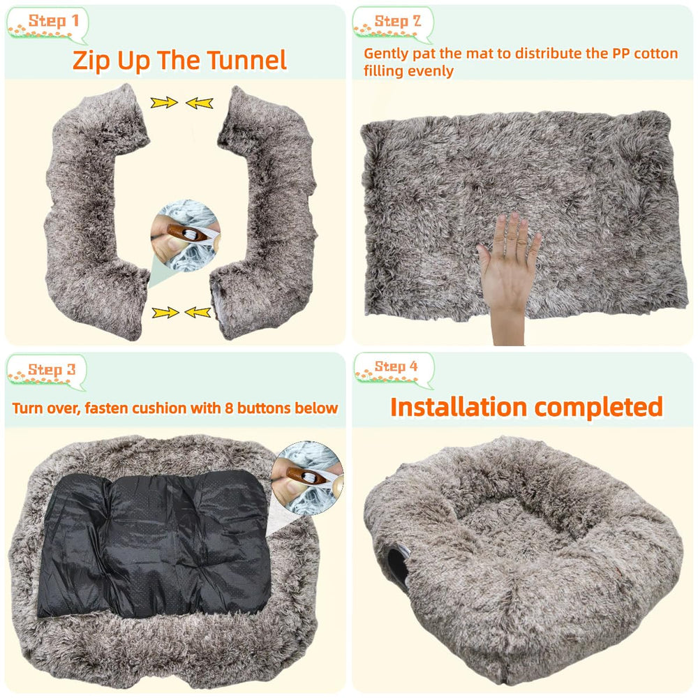 XxingSheep XL cat tunnel foldable storage design for easy relocation