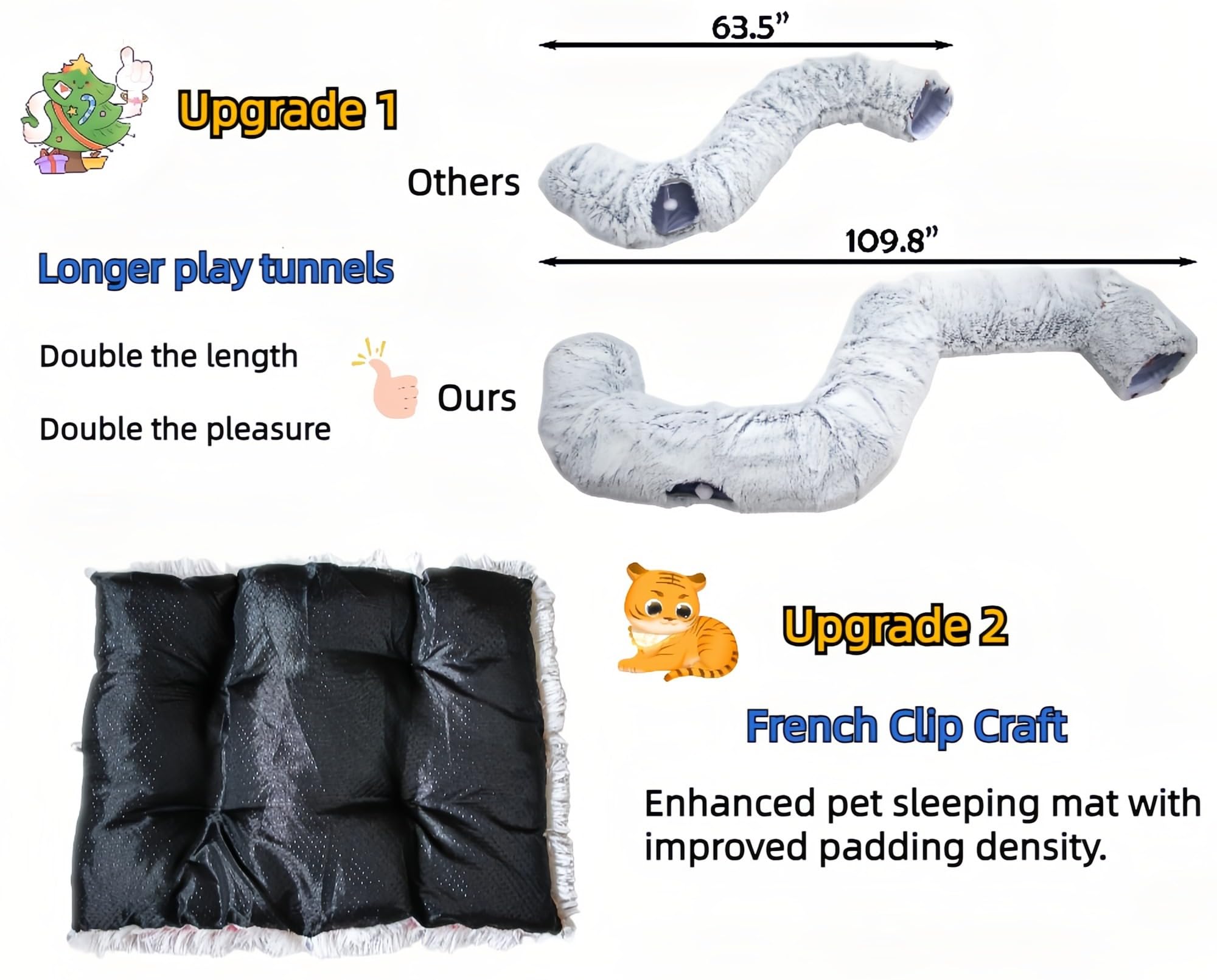 XxingSheep XL cat tunnel multi-cat play space enables shared fun and hideaway