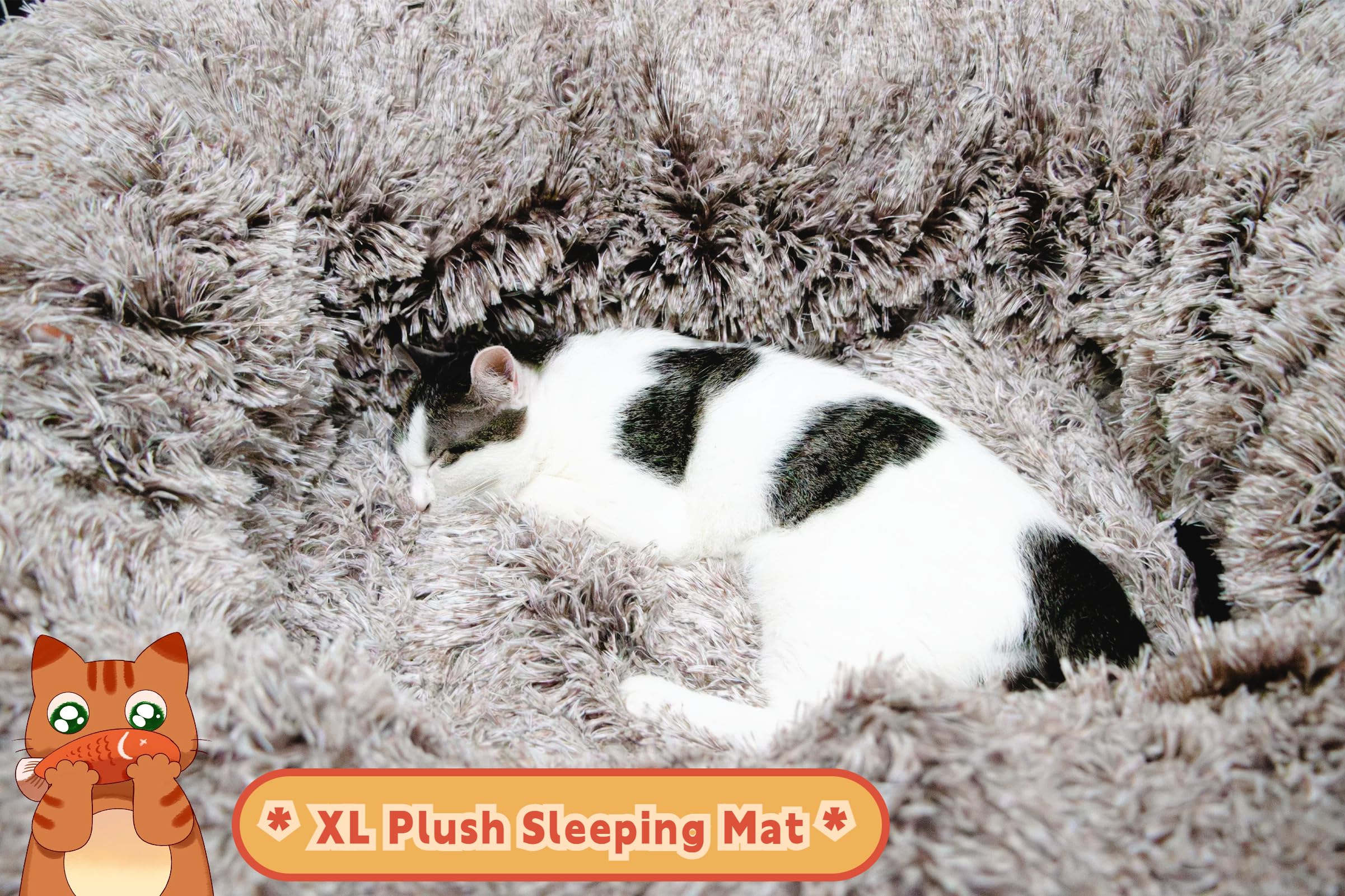 XxingSheep XL cat tunnel warm mat adds cozy comfort during chilly days