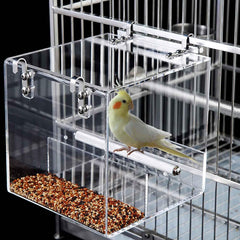 Xxmbbjy No Mess Bird Feeder cage front view showcases compact, waste-reducing design