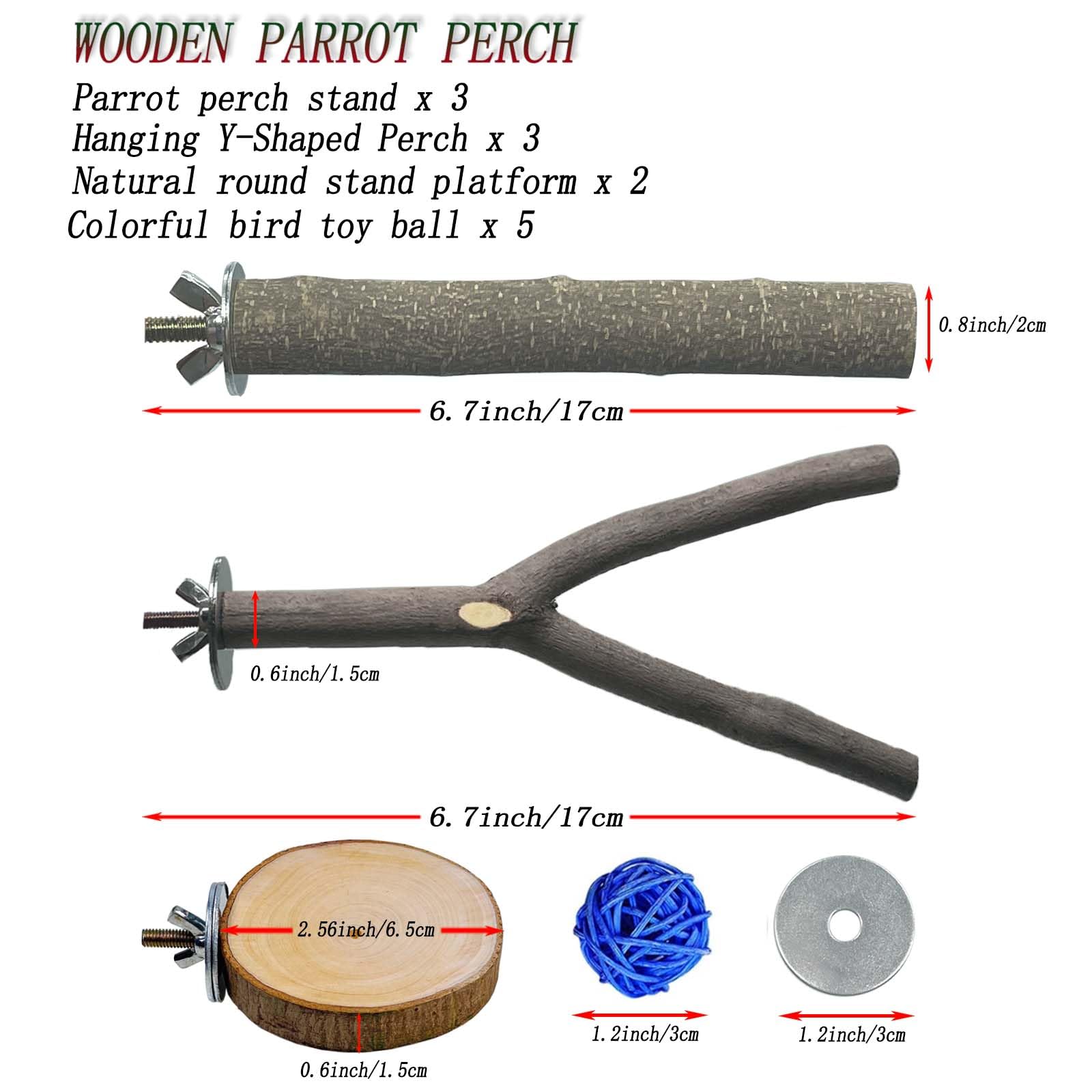 Xxmbbjy parrot rattan balls closeup—colorful enrichment promoting play and chewing.