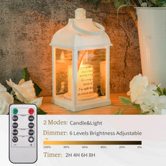 XXSTAR UV-inscribed dog memorial lantern with weather-resistant inscription