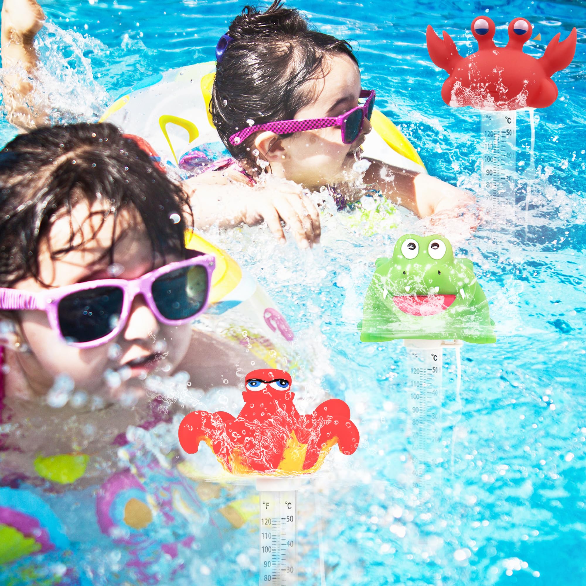 XY-WQ easy-read water thermometer supports outdoor pool maintenance.