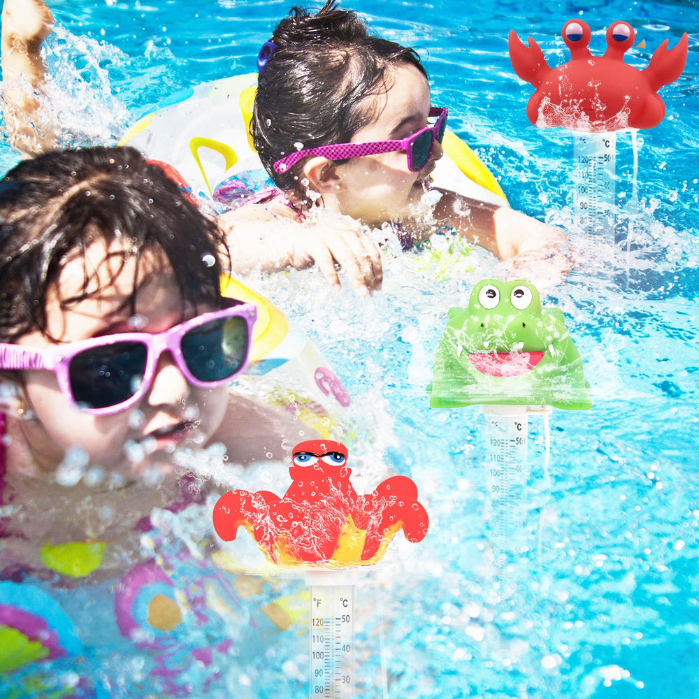 XY-WQ easy-read water thermometer supports outdoor pool maintenance.