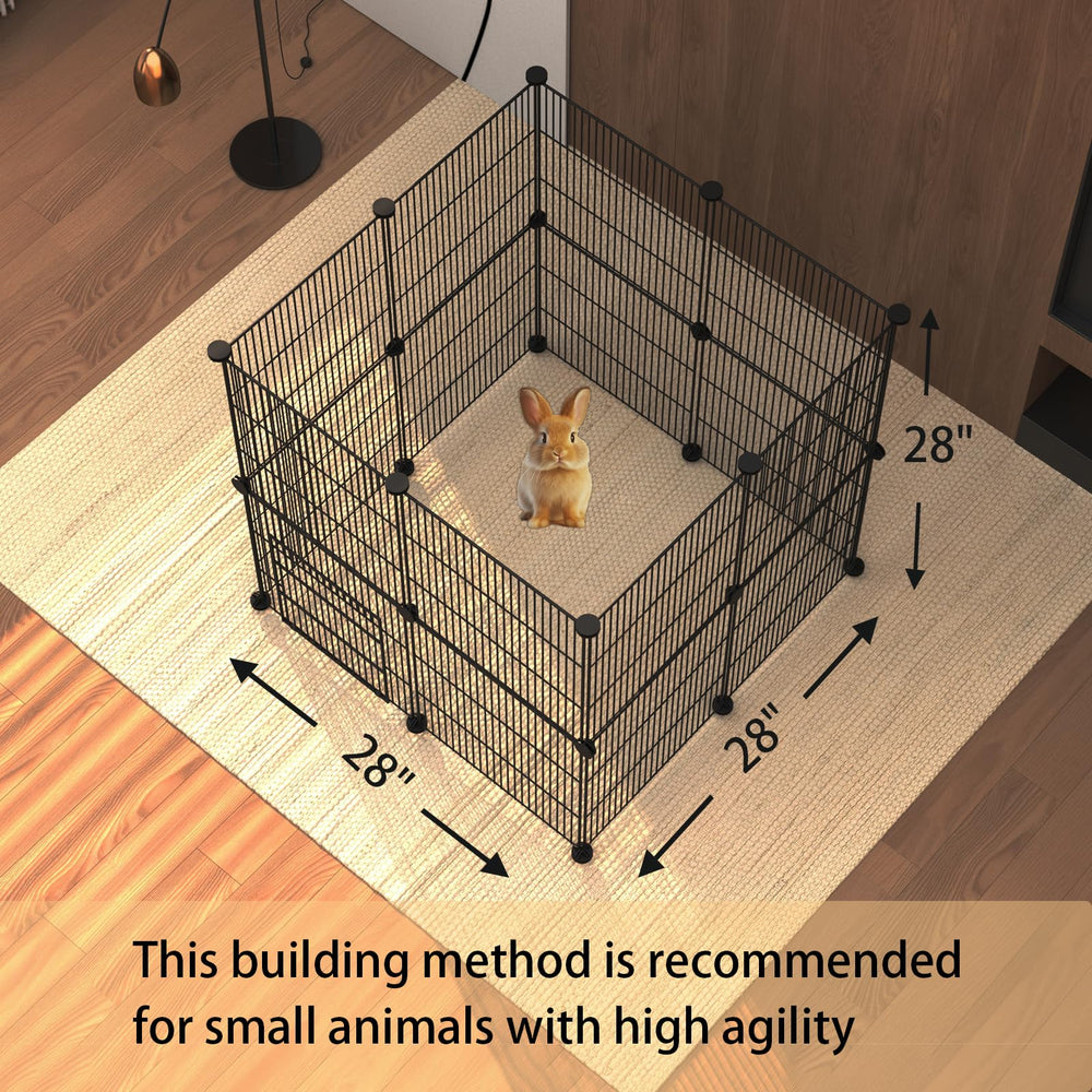 Xymoso DIY Guinea Pig Cages features anti-rust iron mesh door for safe access.