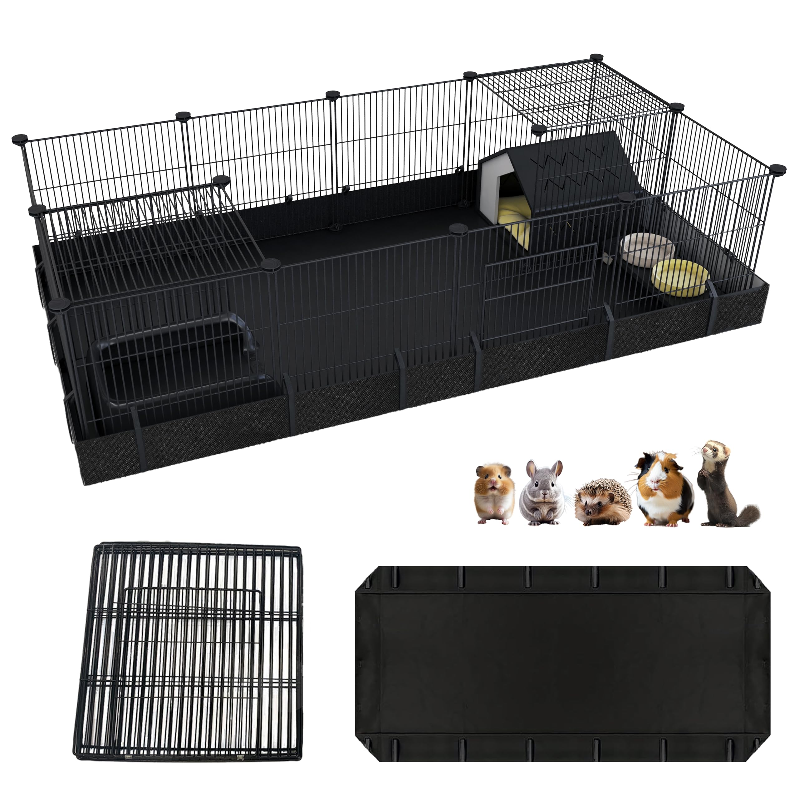 Xymoso DIY Guinea Pig Cages with waterproof bottom provide easy cleaning and spill protection.