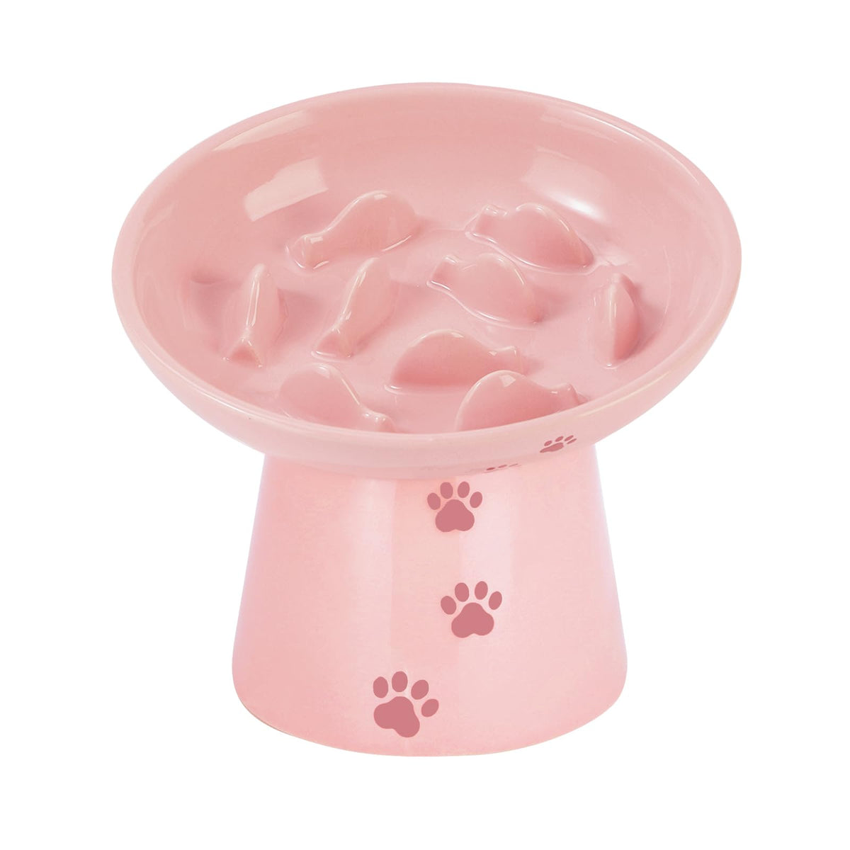 Y YHY 6inch slow feeder bowl pink dining setup promotes paced eating for calmer meals.