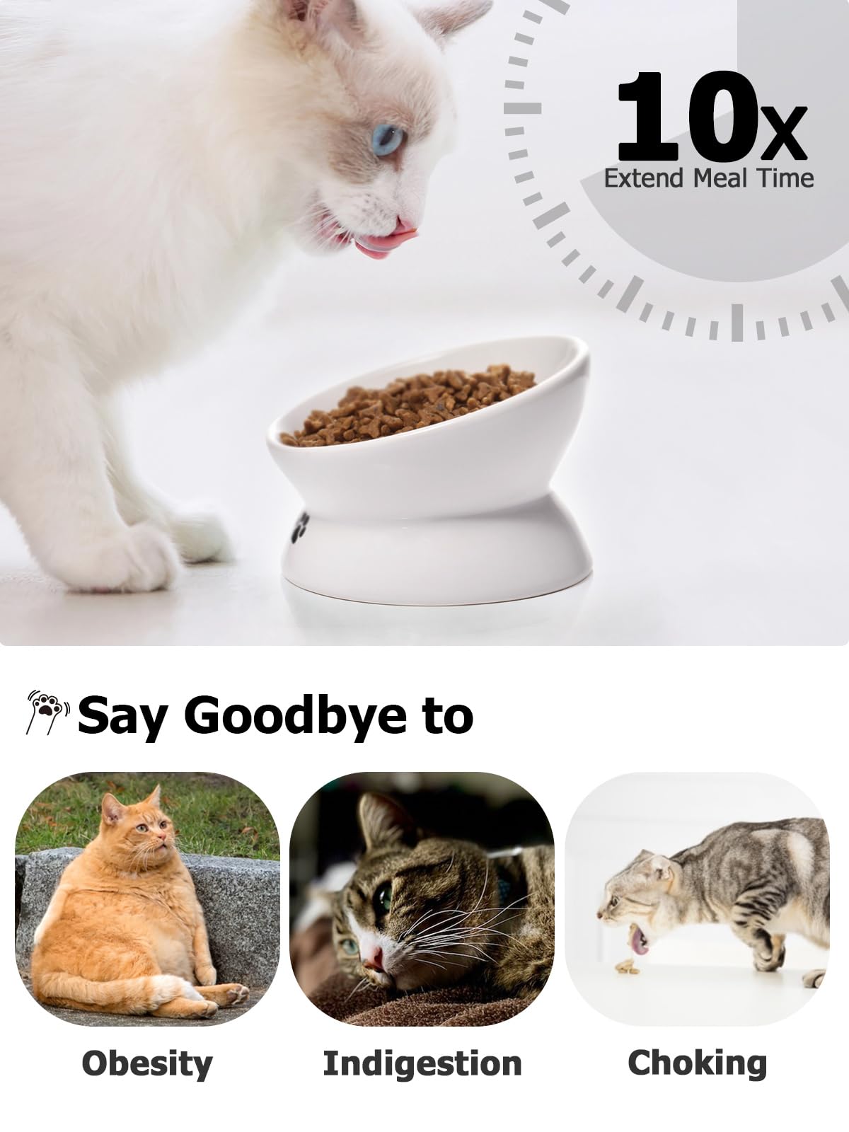 Y YHY ceramic cat bowl dishwasher safe for easy cleaning
