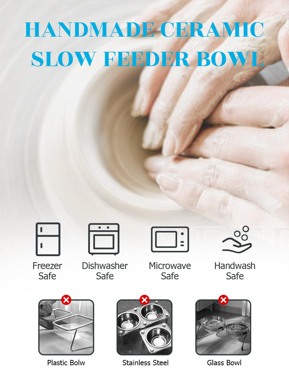 Y YHY supports both dry and wet food in one bowl for versatility