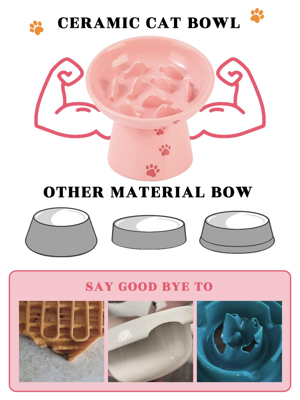 Y YHY shallow bowl whisker-friendly pink demonstrates reduced whisker interference and calmer meals.
