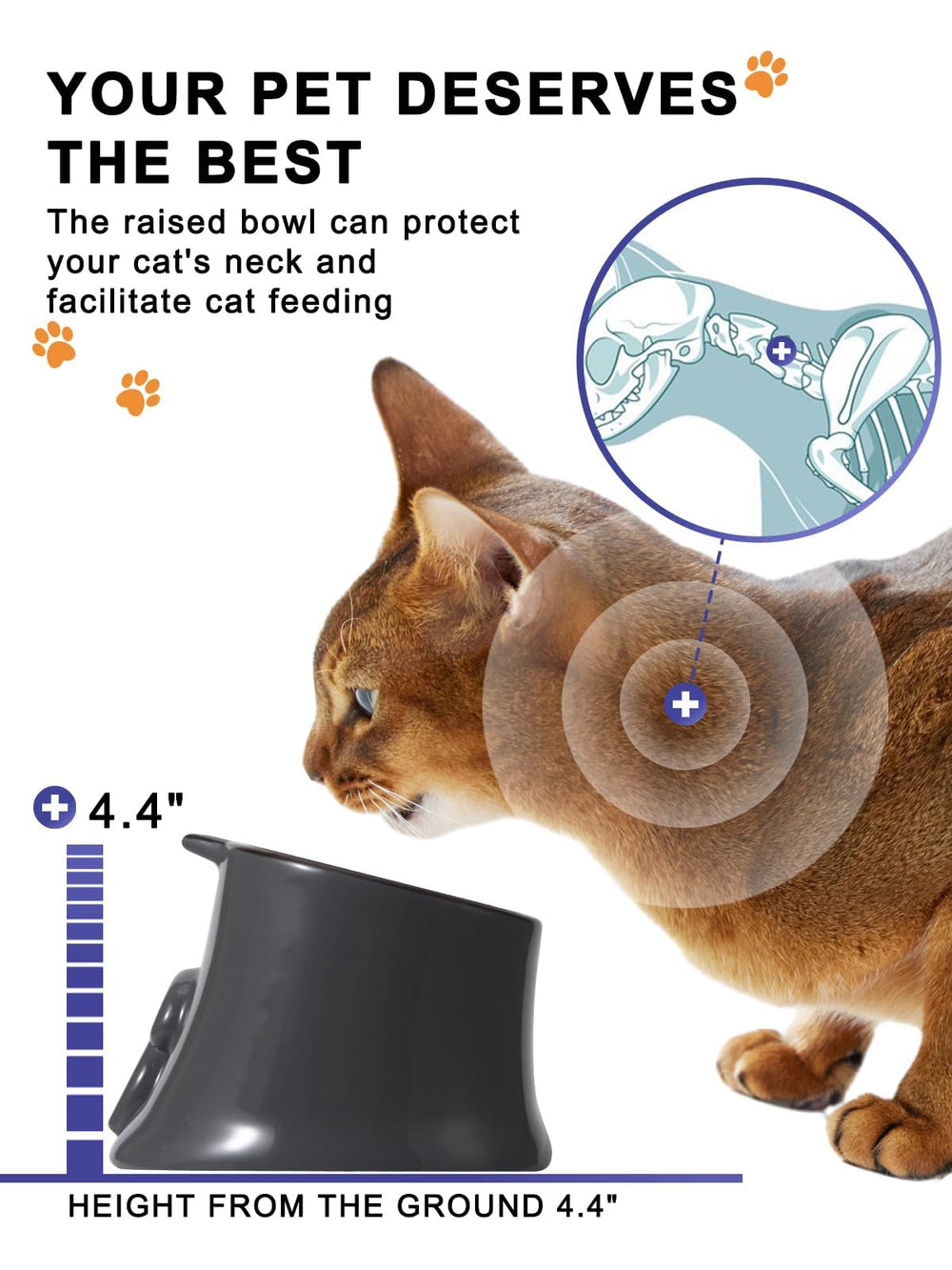 The Y YHY slow feeder cat bowl ceramic construction resists chewing and daily use.