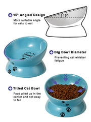 Y YHY tilted-cat-bowl-food-center supports centered meals for easy eating.