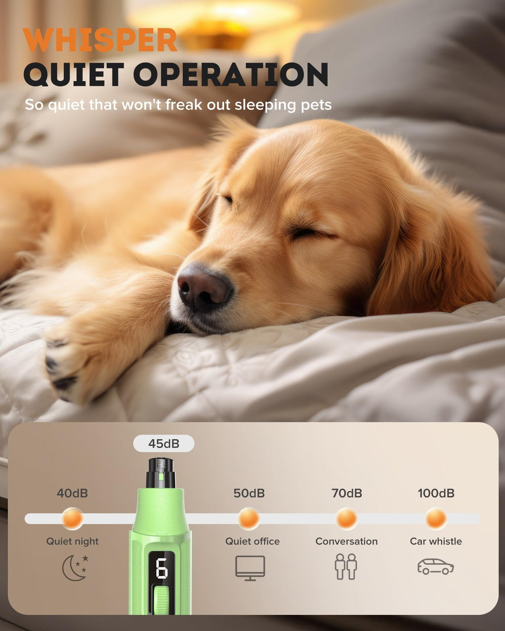 YABIFE one-handed operation lets you adjust speed while securing a paw