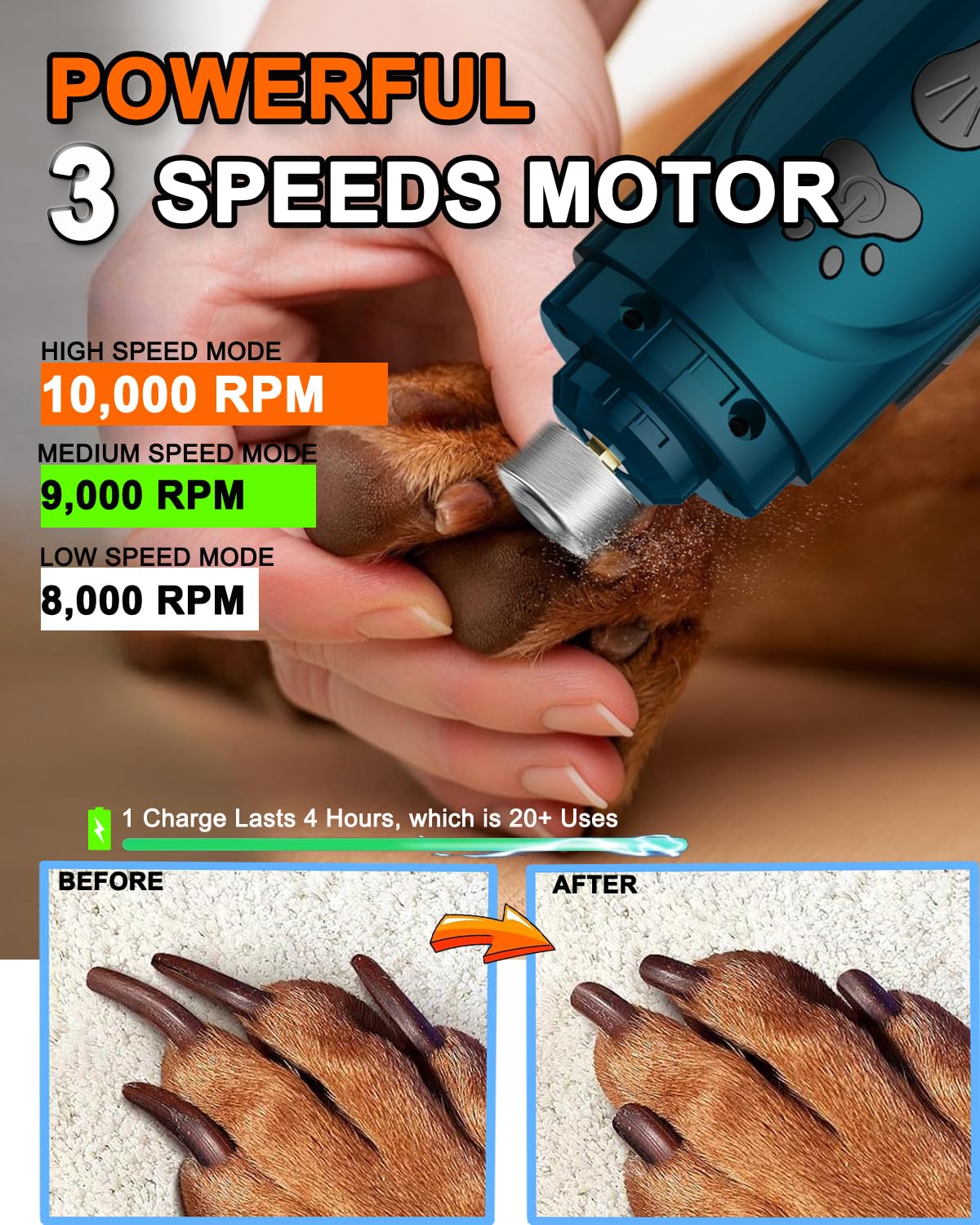 YABIFE Type-C charging feature offers fast, convenient recharging.
