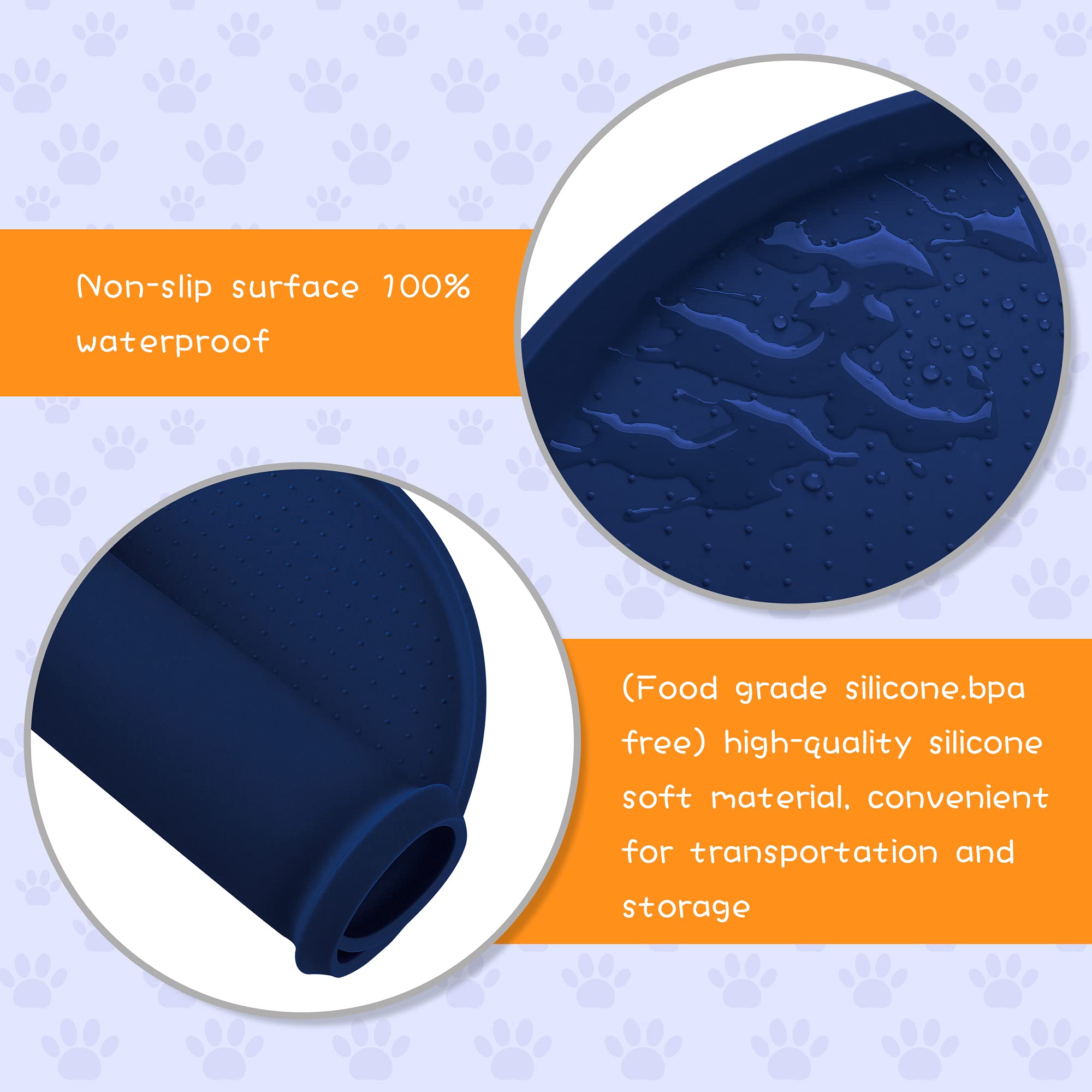 Yacee BPA-free silicone mat closeup highlights safe material for pets' meals.
