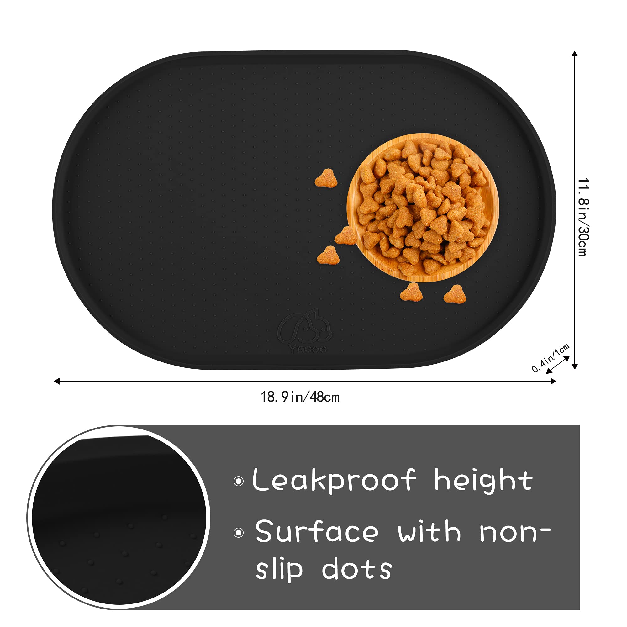 Yacee BPA-free silicone mat for safe, easy-to-clean pet meals