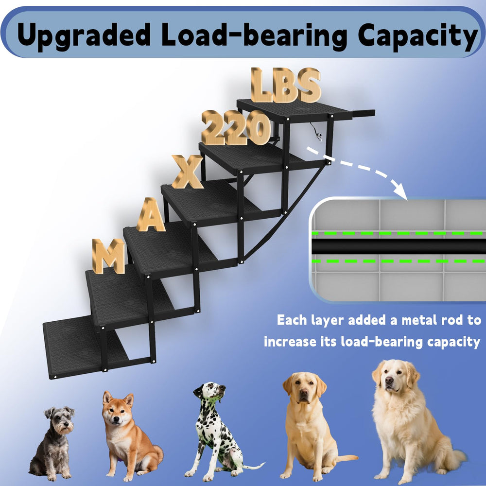 YACONA dog stairs for car one-piece design emphasizes stability during climbs