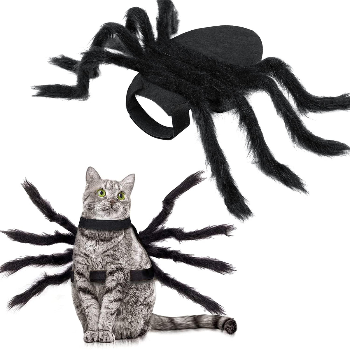 Yafeite Halloween spider costume for dog and cat, eye-catching party-ready look