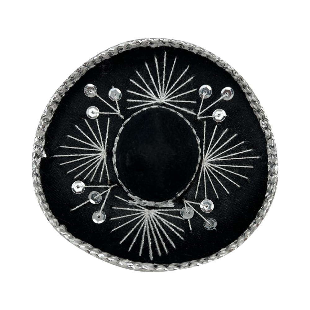YAJUA premium-silver stitching black sombrero stands out at events