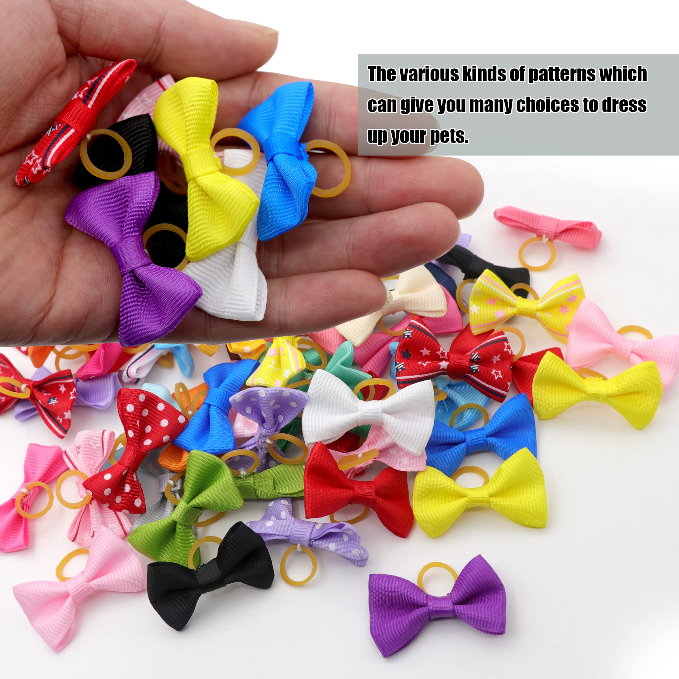 YAKA handmade ribbon pet bows durability close-up emphasizes craft quality