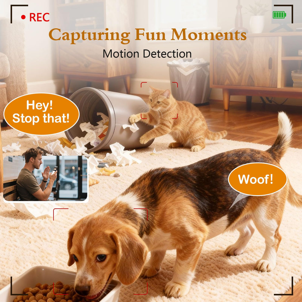 Yakry dog feeder camera view 1080p for clear pet monitoring