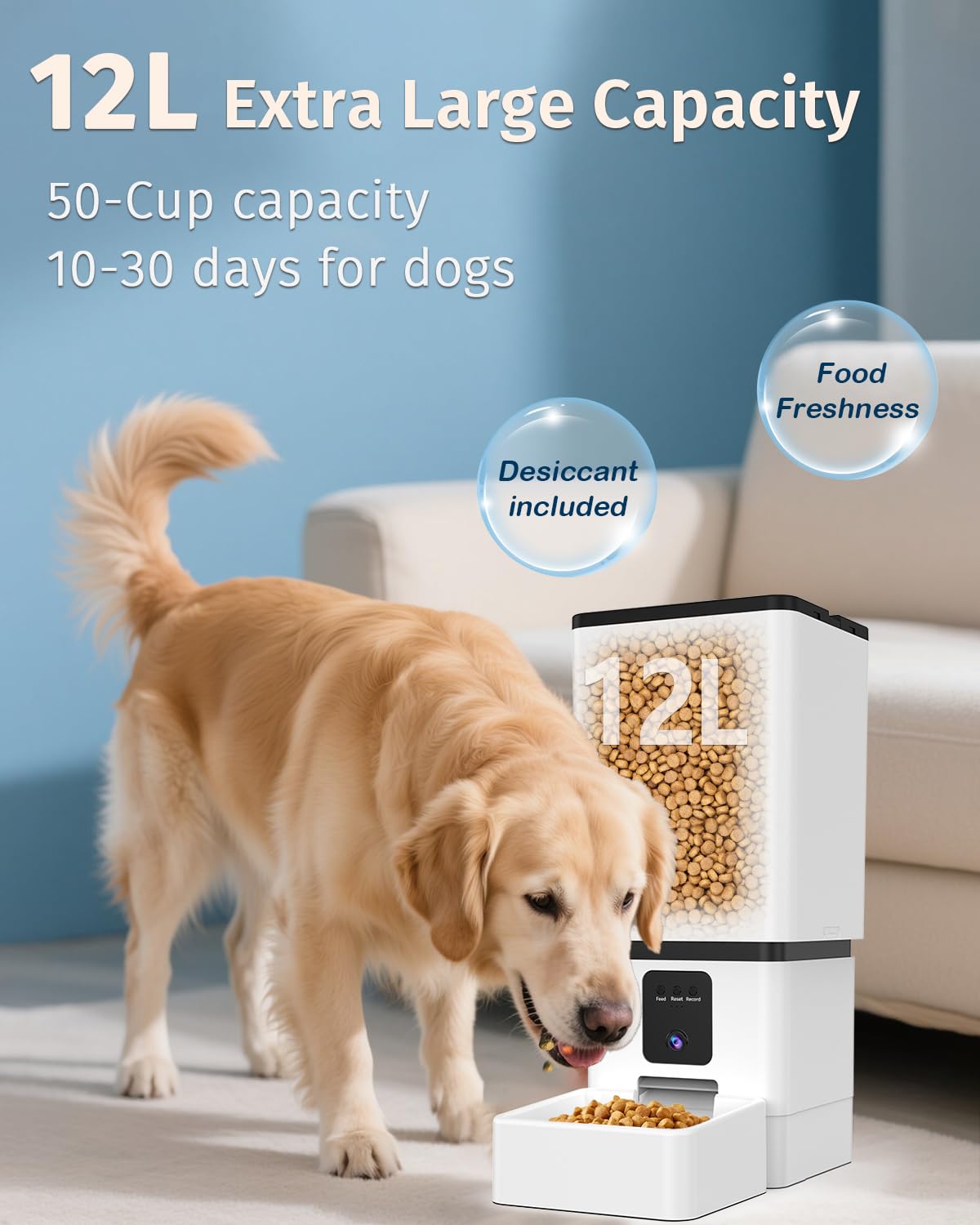 Yakry dog feeder app control allows remote feeding schedules and monitoring from anywhere.