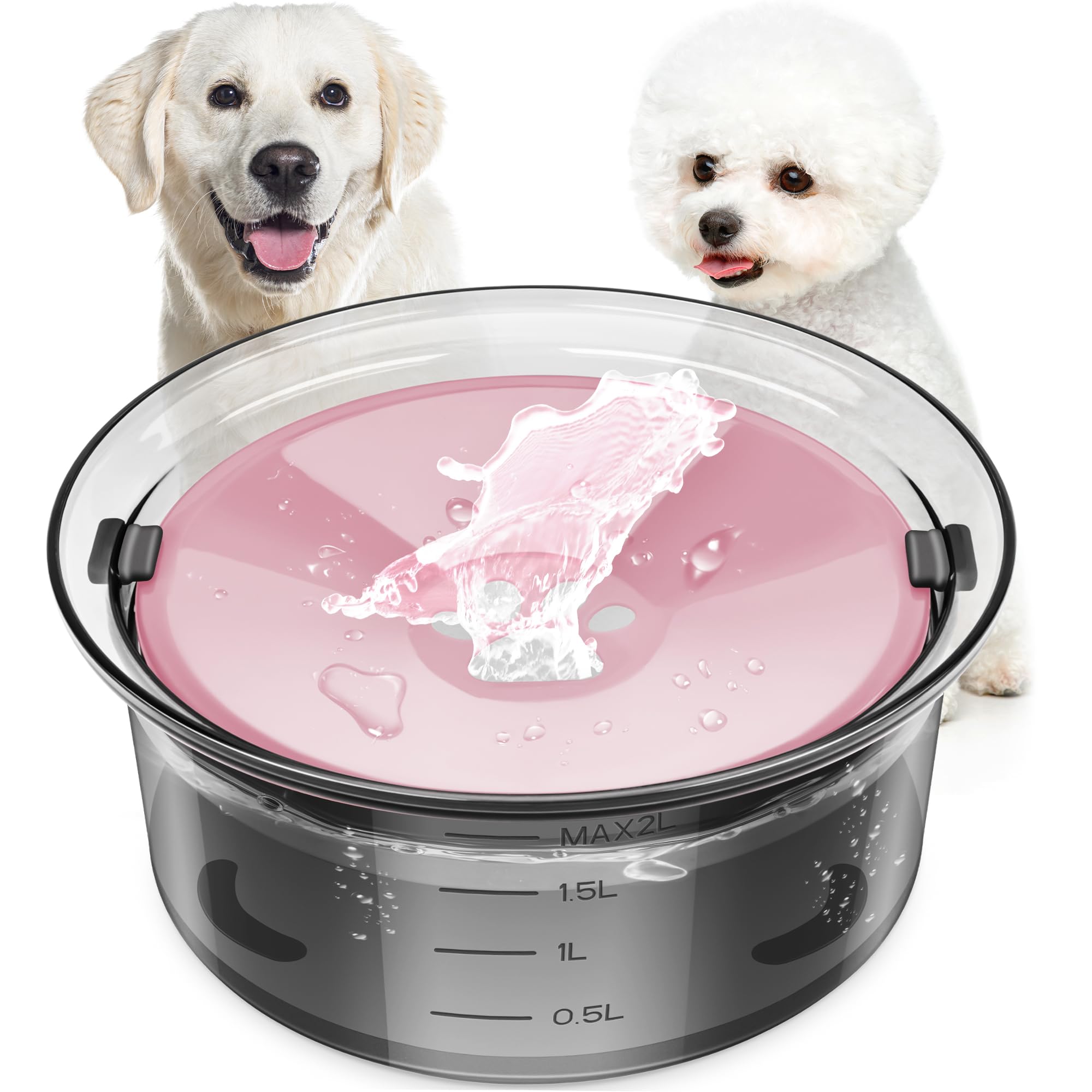 Yalanle 2L dog water bowl anti-spill design reduces mess during everyday use.