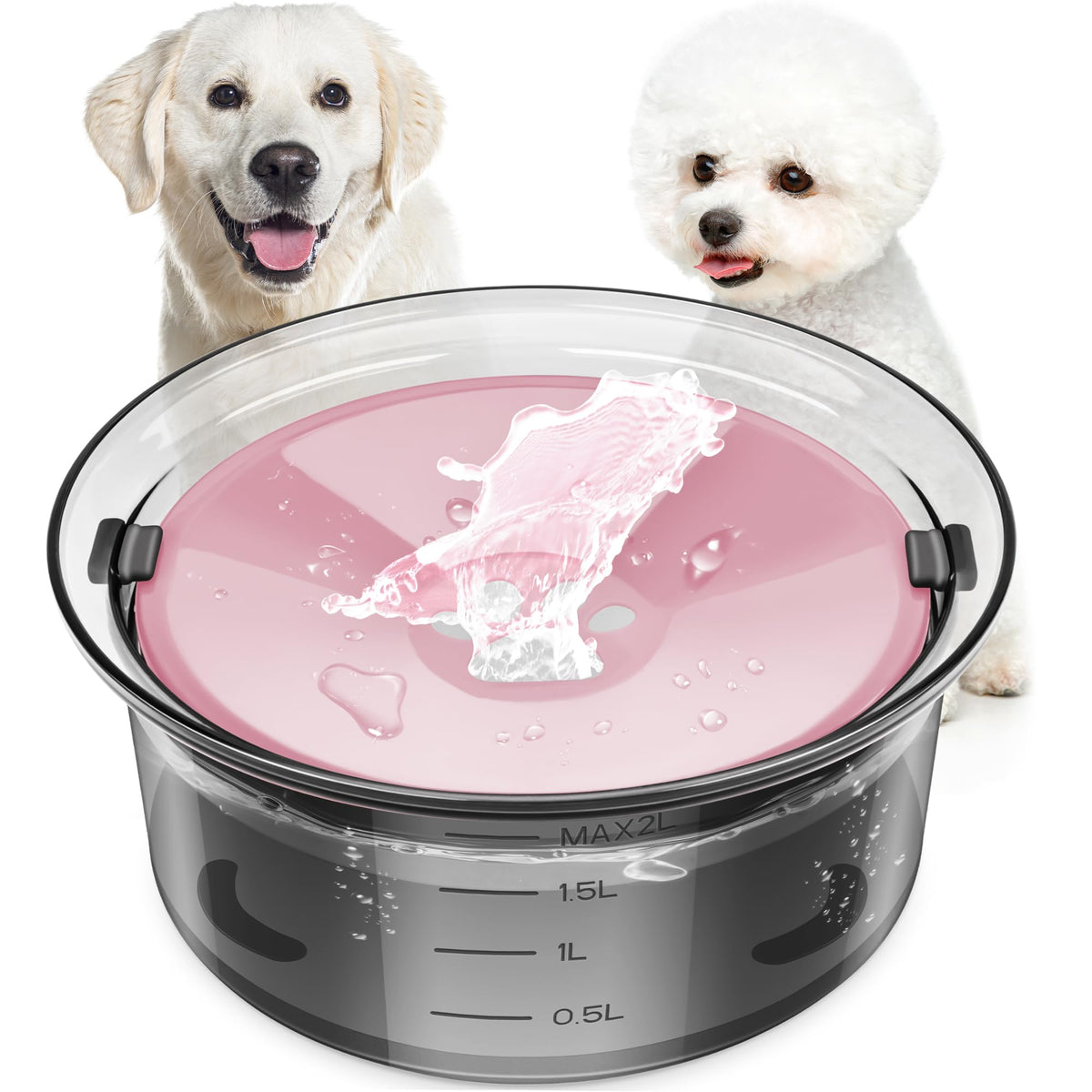 Yalanle 2L dog water bowl anti-spill design reduces mess during everyday use.